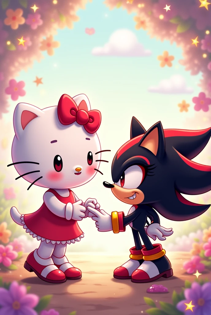 Make hello kitty and shadow from sonic baby girl