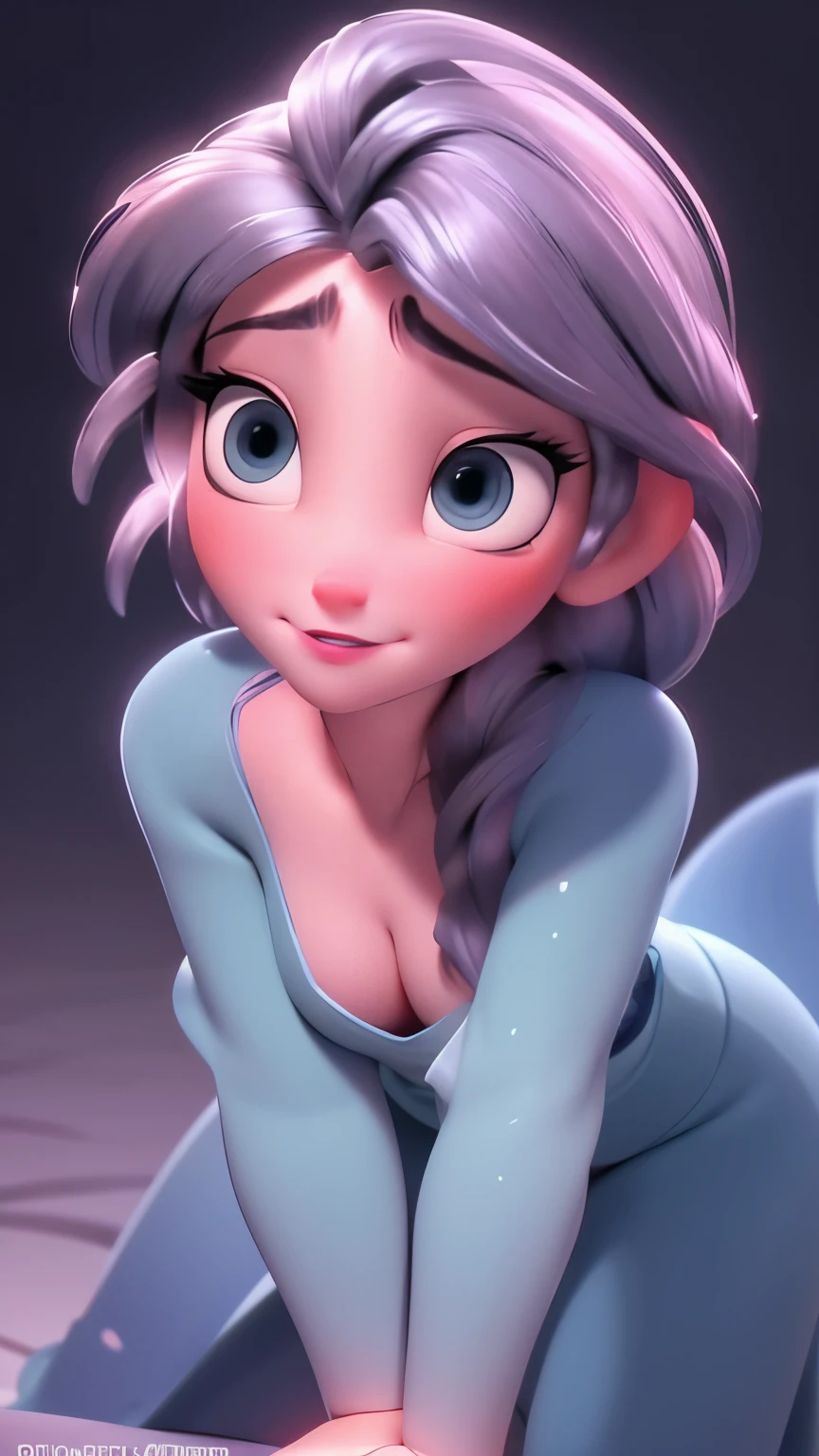 Elsa, (perky breasts), (((small breasts))), smirk:1.2, beautiful blue eyes, (perfect iris’s), depth of colour to her eyes, blonde hair, long hair, braid, full lips, blush, naked, she is showing her vagina, depth of field, bokeh, (special attention to skin detail: 1.2), masterpiece, best quality, ultra-detailed, ultra-HD, photorealistic, cinematic, ((mid camera shot)), sensual pose, alluring, nipples:1.4, looking up at camera, closeup on her face, her cheeks are blushed, 2, she is on her knees, eye contact:1.4, high angle:1.5, ((closeup on face)), perfect face, (((visible breasts))) bokeh everything other than her perfect face, location is Arendelle in winter, ice castle