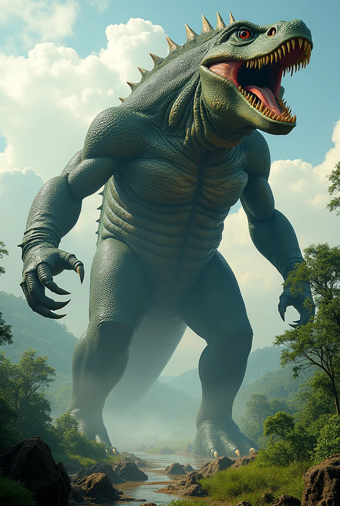 A giant monster with characteristics of the state of Mato Grosso do Sul