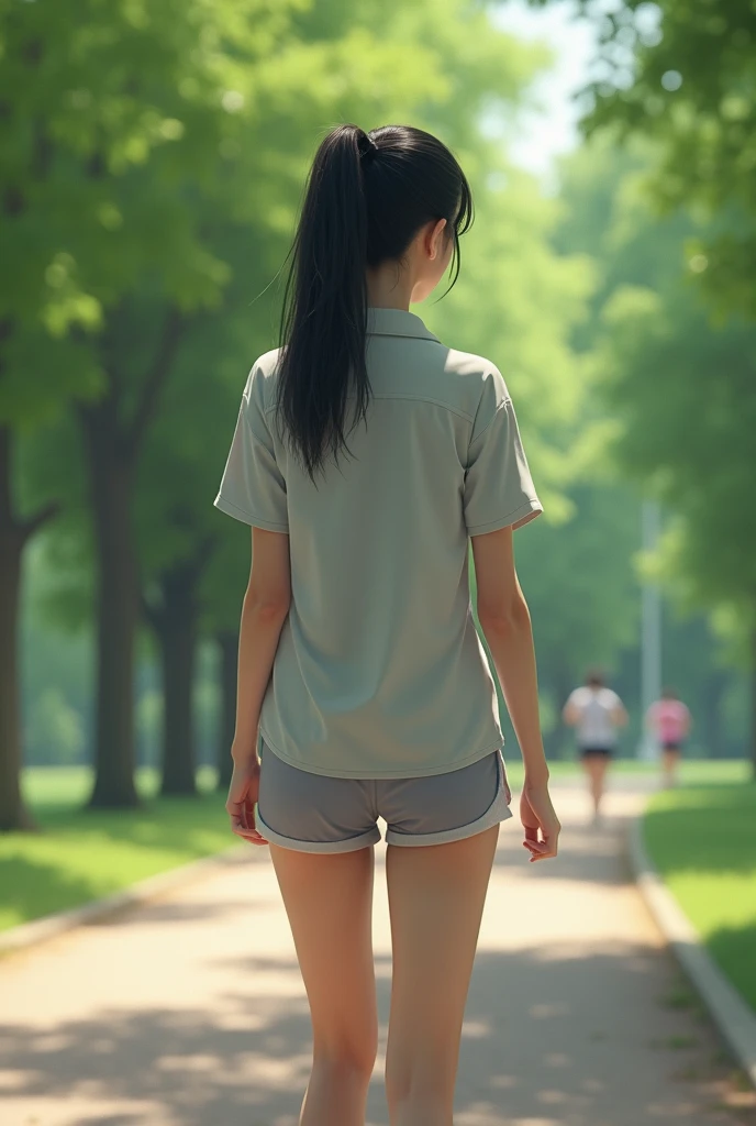 ((velocity)),Attacked by farts, (((Women farting))),(girl farting while jogging),velocity,)(a female pedestrian,(wearing a shirt and shorts),(her butt facing screen)) (ponytail blackhair),(Asian woman),(park),(masterpiece:1.2、top-quality, best-quality)、(the Extremely Detailed CG Unity 8K Wallpapers、ultra-detailed、Best Shadows)、(Detailed background)、(The best lighting、extremely delicate and beautiful)、depth of fields、1girl in、solo、