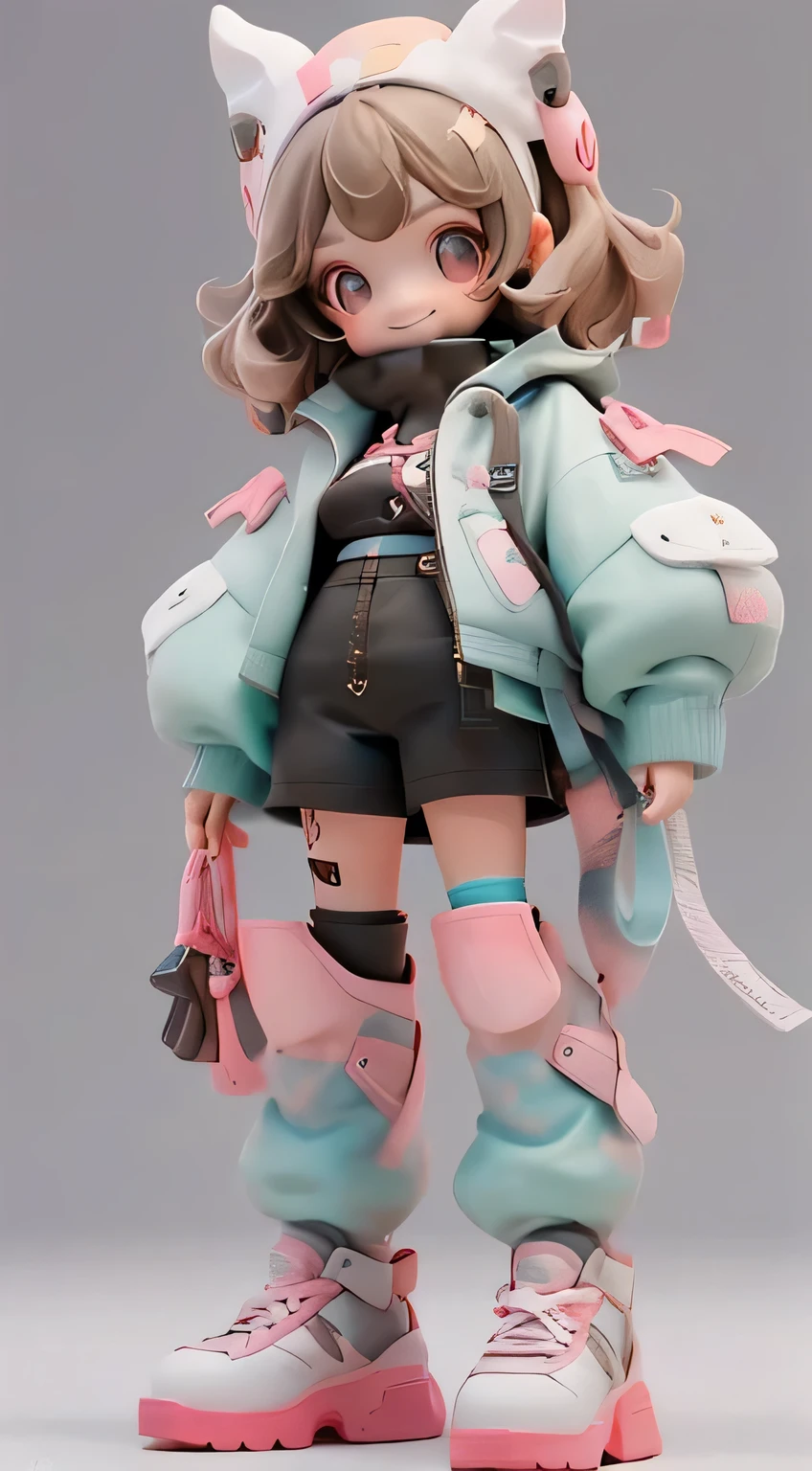 plastic、(masterpiece), (Highest quality), (Super detailed), 1 girl, Late teens, Are standing, wave hands, Thigh Focus, From below, school uniform, Seraphim, hair band, Bobcut, Brown Hair, smile, View your viewers, Professional Lighting, A stunning face, Detailed eyes and face