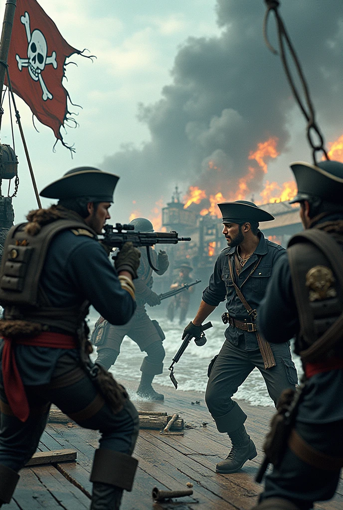 They kill the pirates 

