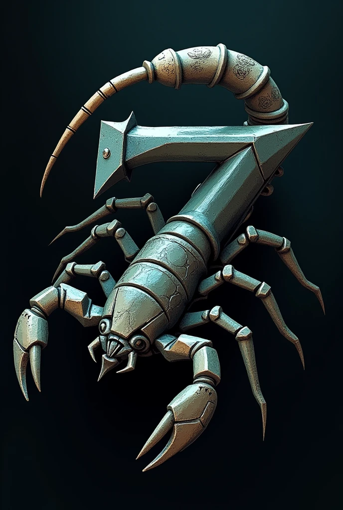 Letter z with scorpion features