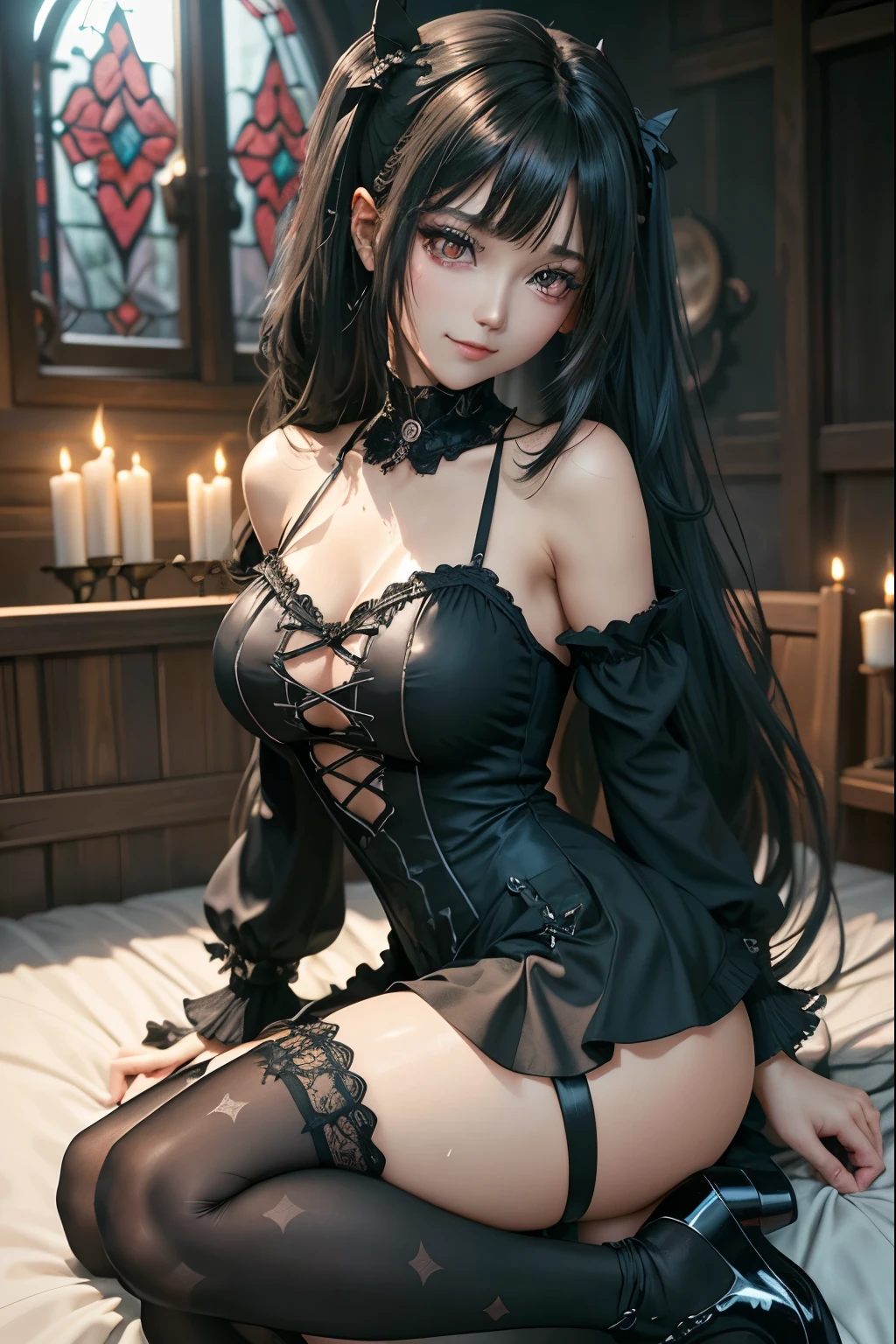 ハードなDark Gothicメイク、Black dark eyeshadow、sad、Good skin radiance、Dark Gothicメイク、Dark smile、palace、The beauty of fragrance、24-years-old、Expressions of intense sexual pleasure、Embarrassed look、Dark Gothic、Highest quality、Expression of sexual pleasure without pain、Drunk face、Purple maid outfit、mysterious、noble、Loving smile、Twin tail hair、Right eye is blue、Left eye is red、Super tempting pose、Platform heel shoes、Heavy makeup、Gothic Clothing、Silver Hair、Long Hair Straight Hair、Cute Gothic Dresses、Beautiful Face、Elegant face、Attractive face、Stained glassの背景、Chest glistening with sweat、The room is dark、goth long dress、Bell Sleeves、Wizard Sleeve、Decadent look、Sexually excited expression、Wet shiny thigh water、Thighs that are wet and shiny with oil、Background of a room full of roses、Sad look、Rose Maiden、The embroidery is pink、The dress has pink embroidery.、Thigh-high socks、Knee-high socks、Gentle expression、Dark black eyeshadow、Stained glassとバラの背景、Thighs are a little thin、Female Duo、Female couple、dark church background、Stained glass、Black metal world、Dark Castle、Dark Room、Slender body、gothic long dress、Victorian dress、Small breasts、The bed is covered with roses、Her thighs are shining with sweat、My body is wet and shiny、There is a lot of glitter on the thighs、I am sweating、My thighs are sticky with sweat.、My thighs are glistening with sweat、My whole body is sweaty and shiny、I sweated a lot.、My thighs are sweaty、My wet thighs are glistening with sweat.、There is a lot of sweat shining all over my body、Slender body、Sit on the bed、Beautiful legs、Outstretched legs、Hands on the bed、Super beautiful straight hair、Straight hair to the ends、Straight Perm Hair、Show off your glamorous thighs、Ass on the bed、Sitting with legs wide apart、Thighs are a little glamorous、facial expressions during masturbation、Extremely fair skin、Small breasts、Panting expression、Holding a bottle of perfume、