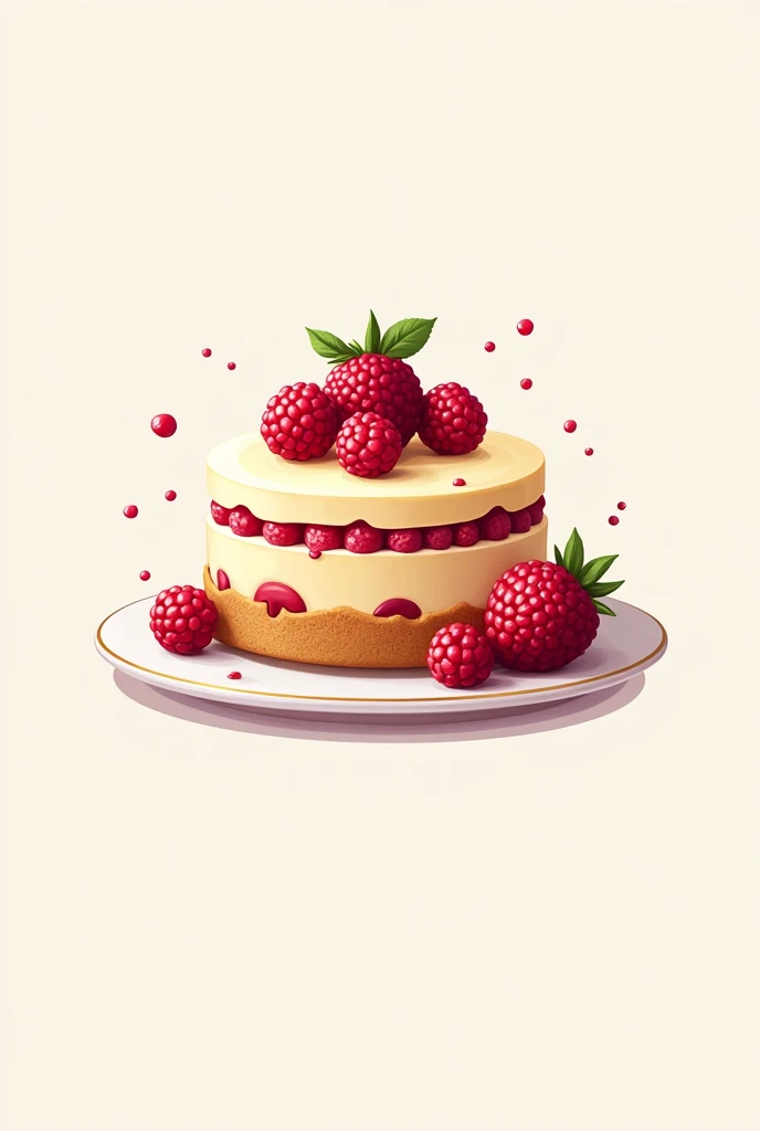 Cheesecake confectionery logo with red berries