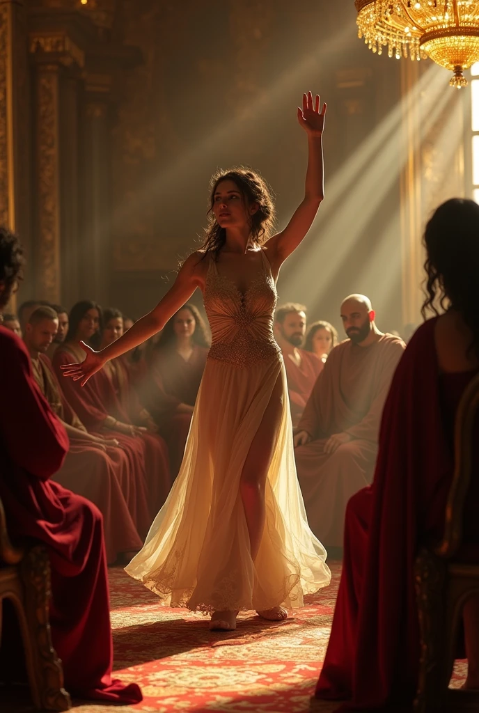Herodias' daughter came in and danced, pleased Herod and his guests. The king said to the young woman: "Ask me anything you want, and I will give you".