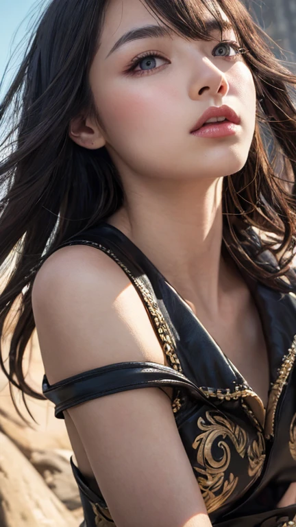 Highest quality, shape, Very detailed, In detail, High resolution, 8k wallpaper, Perfect dynamic composition, Beautiful attention to detail, woman's fashion summer,Short Bob Hair,Small Breasts Natural Color Lip, Bold sexy pose,smile,Harajuku、20-year-old girl、cute、sexy shot looking at camera