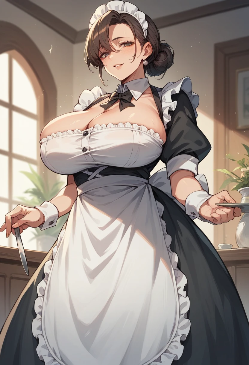 big breasted milf maid