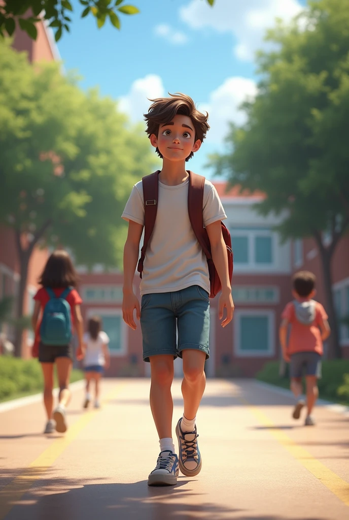 a person who arrives at school