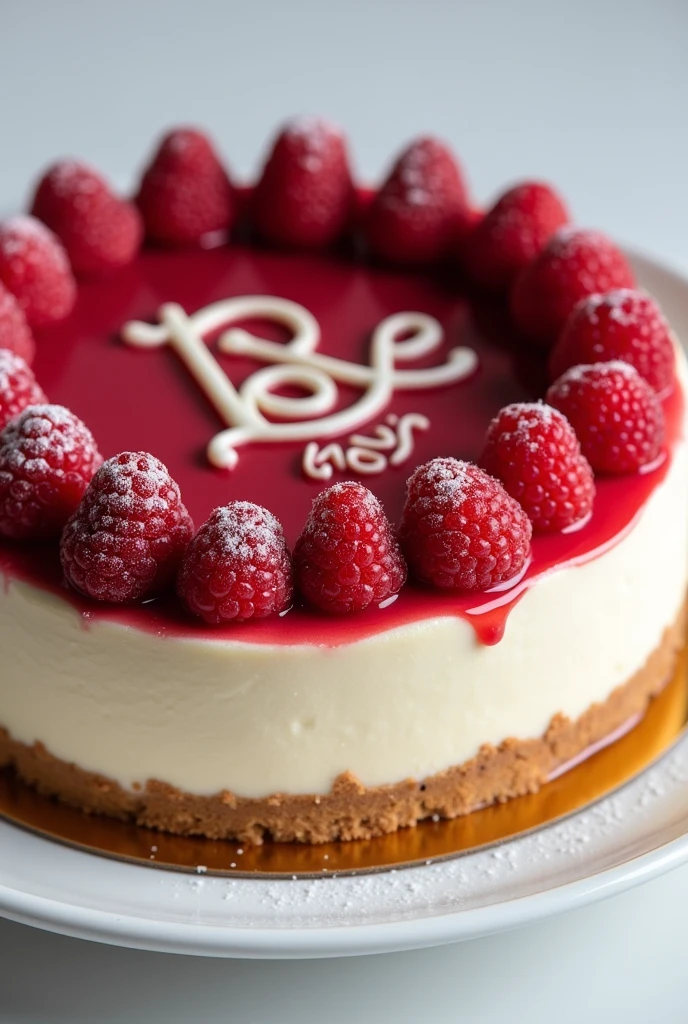 Cheesecake with red berries pastry logo portion
