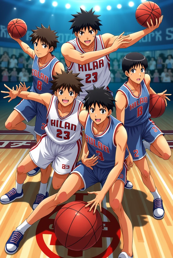 create a poster of the original kuroko no basket series related to the original characters



