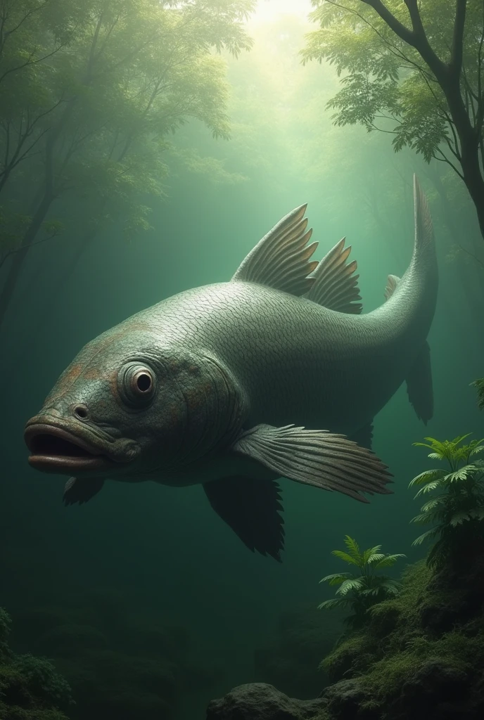 Arapaima fish. Realistic