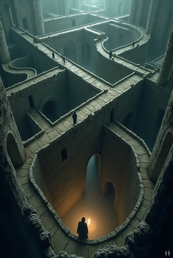 Labyrinth in the middle of another labyrinth