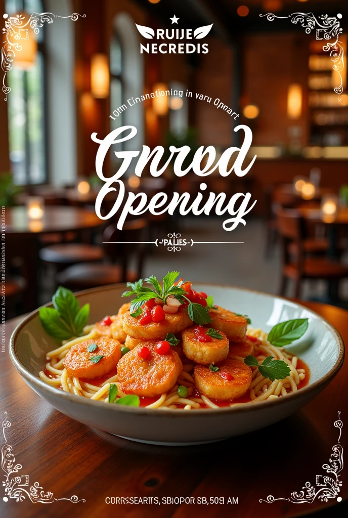 Generate poster on restaurant opening