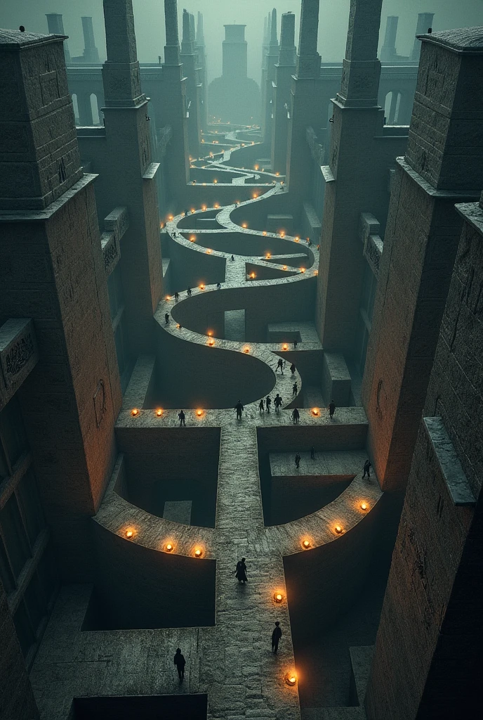 Labyrinth in the middle of another labyrinth