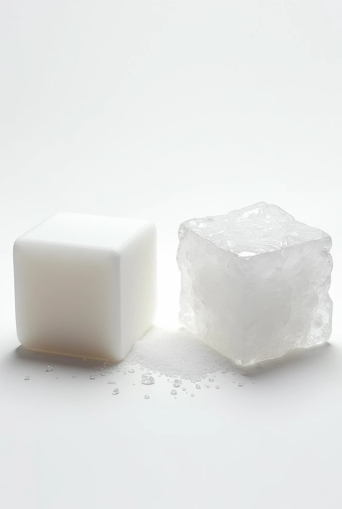 A sugar cube fighting against a salt cube