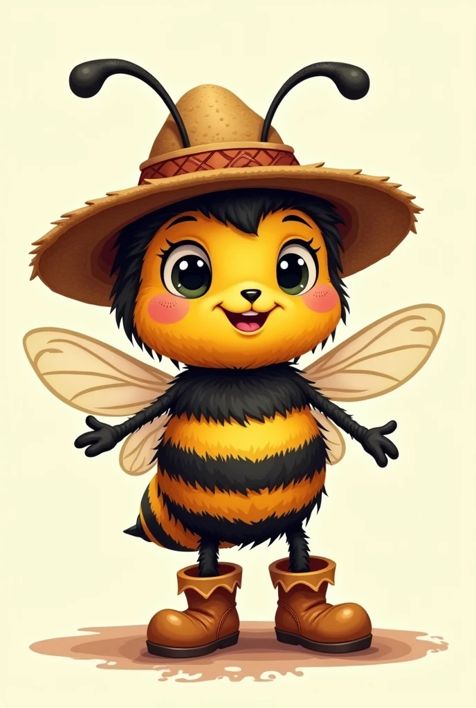 I require an image of a little bee, with the Chaco hat and his Chaco boots, for a logo
