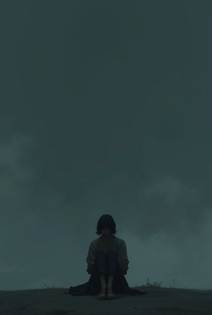 thinking sadly alone
