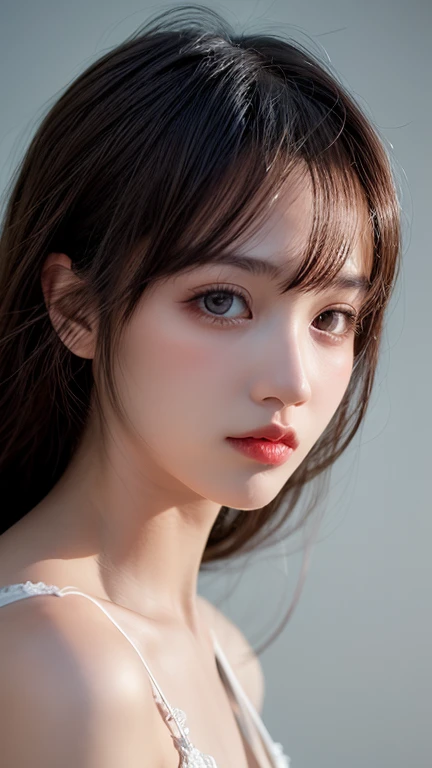 Highest quality, shape, Very detailed, In detail, High resolution, 8k wallpaper, Perfect dynamic composition, Beautiful attention to detail, woman&#39;s fashion summer,Short Bob Hair,Small Breasts Natural Color Lip, Bold sexy pose,smile,Harajuku、20-year-old girl、cute、sexy shot looking at camera