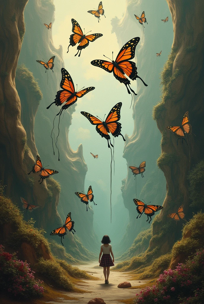 Butterflies with surrealism by Salvador Dali