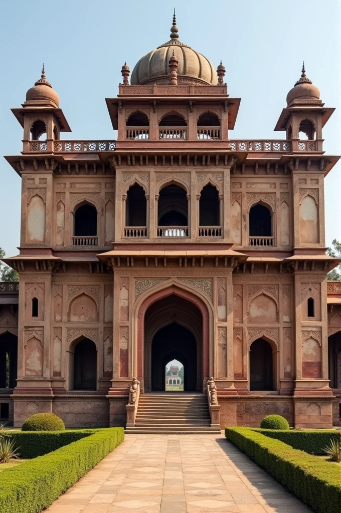 Pandan palace, burhanpur India, real image, and before it destroyed, betel paper box shape palace, Mughal period