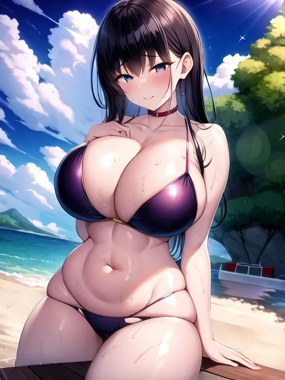 (solo girl: 1.6),(((One Woman))),(Highest quality,4K,8k,High resolution,masterpiece:1.2),Very detailed,(current,Realistically,Realistically:1.37),Ultra HD face,,torn mini bikini,(beach), Shiny clothes, fishing net, , Overwritten, , incision, Covering the belly button,wave hair, Through the bangs,, , masterpiece, Highest quality, Great cleavage, Beautiful Scrupulous Eyes, Scrupulous,Blushed, Lop, TİTS, Plum, Crispy, , White skin, Huge , Swelling like crazy, Large shoulder blades, large chest and thin waist,,,, The pelvis is larger than the shoulder blades, Fitness Model, Red cheeks, breathe, Sweaty, Soaking wet, Wheezing, Shy and nervous expression