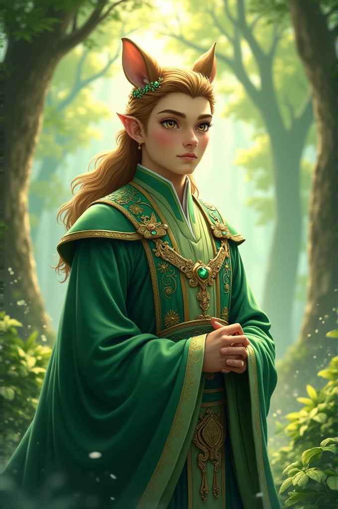 *anime*
Create the prince of the animal kingdom Sweet look and clothes in green tones