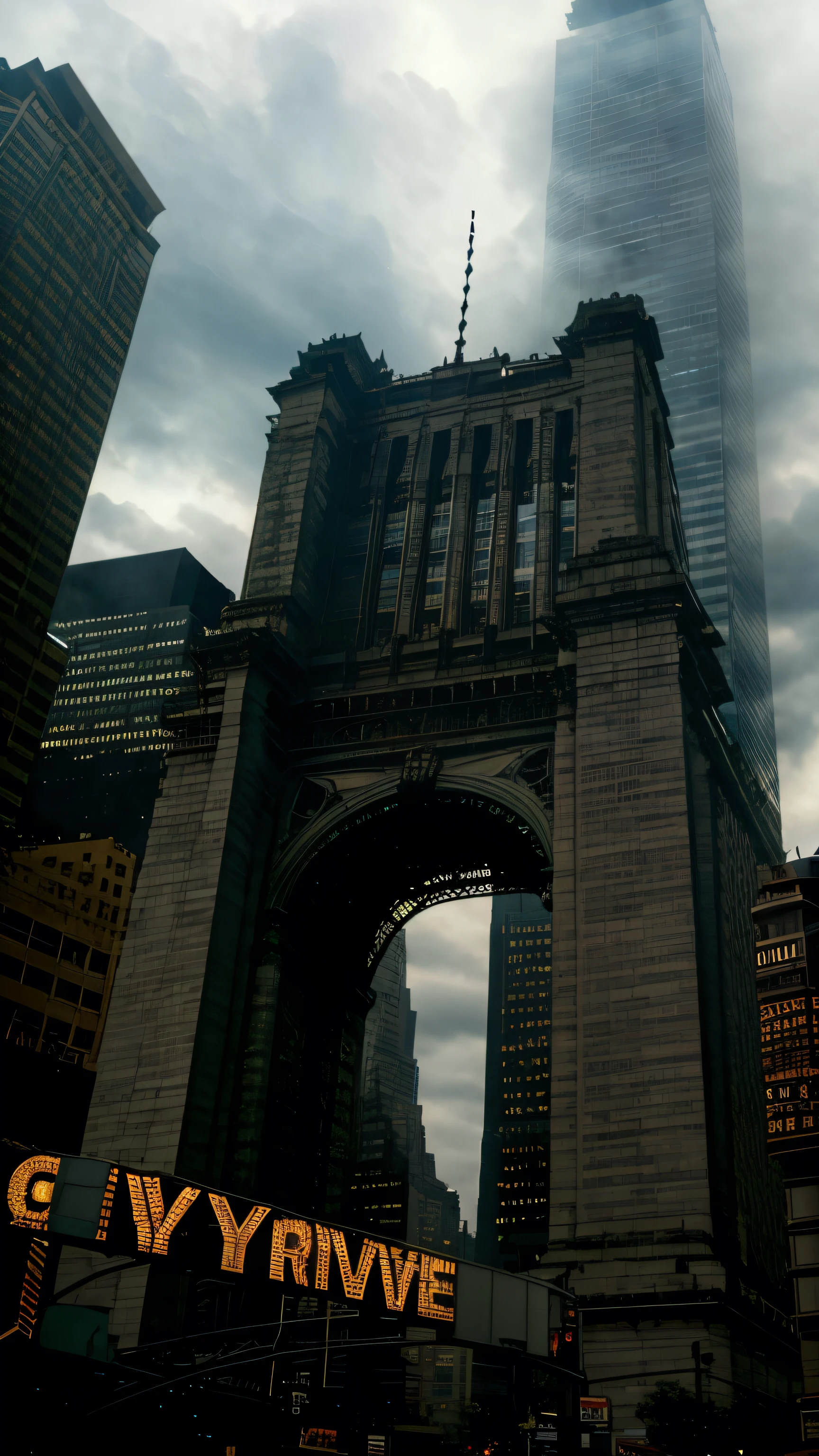 New York Background，Gloomy sky，Chitauri invasion