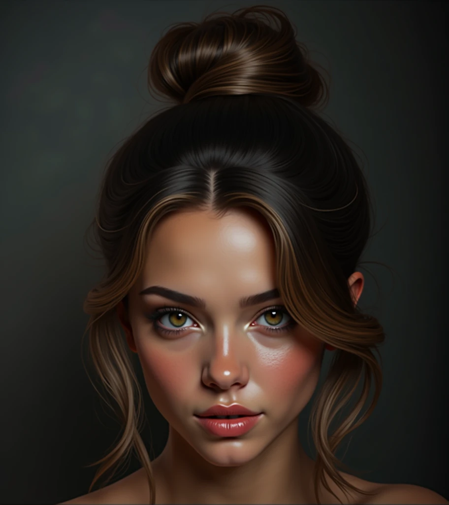 Full portrait of a young and beautiful model, smiling, skin pores, dramatic lighting, ambient occlusion, High level of detail, intricate skin details, skin imperfections, beautiful face and fascinating eyes, sharp details, Hyper realistic, sharp focus, perfect detailed anatomy, perfect and detailed face, perfect details, eyes, Octane rendering, 8k, masterpiece, Maximum quality.

