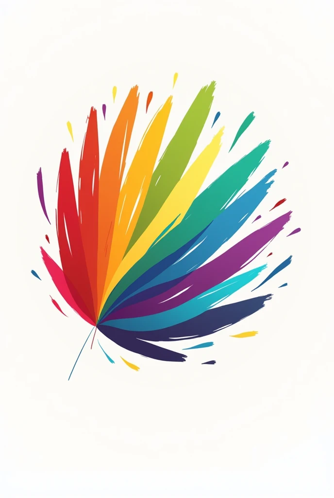 create a colorful logo for an art workshop called cafemania painted by a brush in bright colors