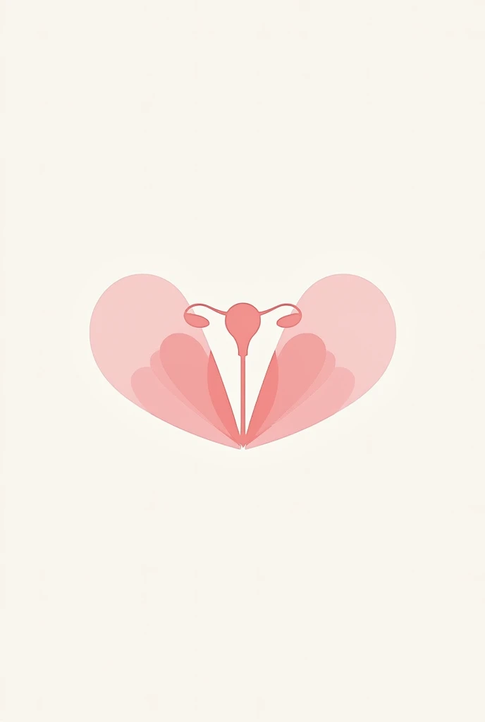 A logo for sanitary pads that resembles a disguised uterus using the colors white and pink
