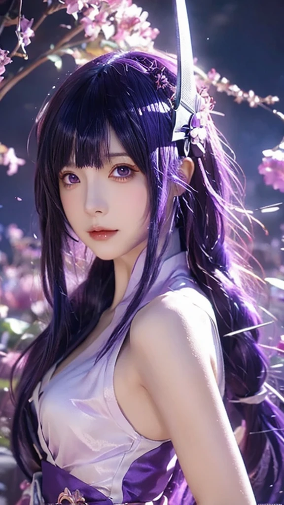 anime girl with purple hair and a sword in her hand, 2. 5 d cgi anime fantasy artwork, detailed digital anime art, beautiful fantasy anime, anime fantasy artwork, smooth anime cg art, advanced digital anime art, anime fantasy illustration, beautiful alluring anime woman, anime art wallpaper 8 k, stunning anime face portrait, anime art wallpaper 4k