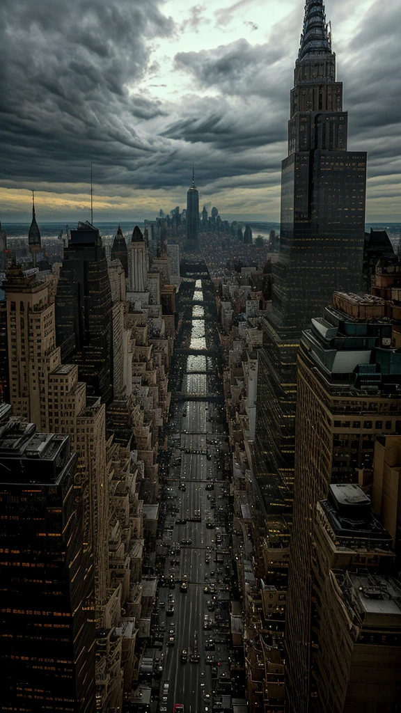 New York Background，Gloomy sky，Chitauri invasion