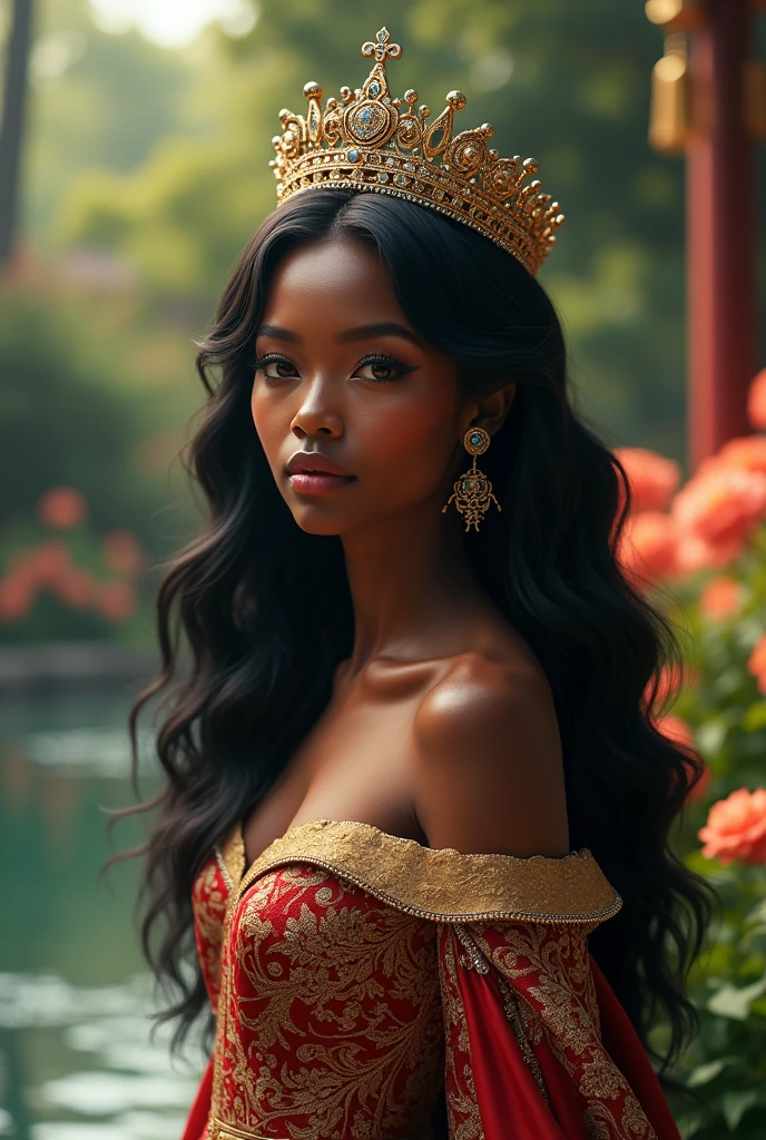 A black-colored princess girl 