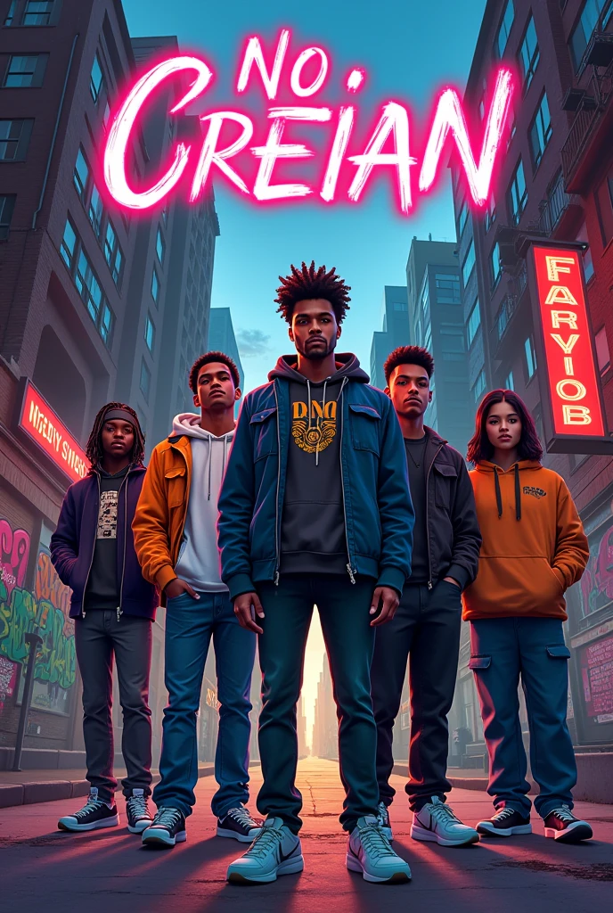 cover for new rap song
, Title of the song is "No Creian" , with neighborhood theme , central the title