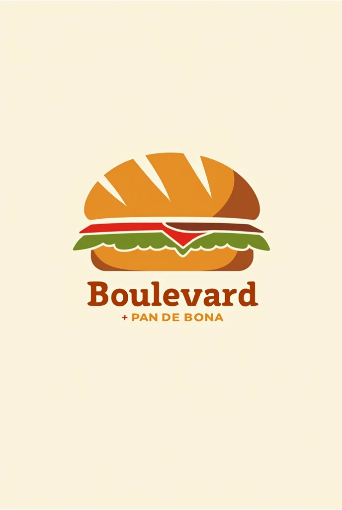 Create a logo for my fast food restaurant whose star dish is the pan de bono sandwiches, The restaurant is called "boulevard" without further text added