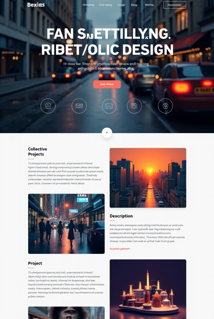 Manage a design portfolio projects, I just want the projects part of the website portfolio, put a paragraph written projects