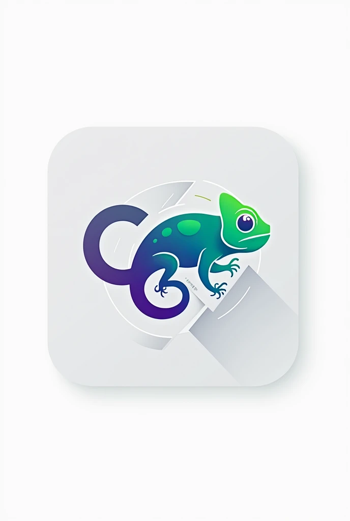 Make a logo called C3D that has a chameleon