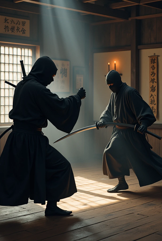 Japanese ninjas training with other ninjas