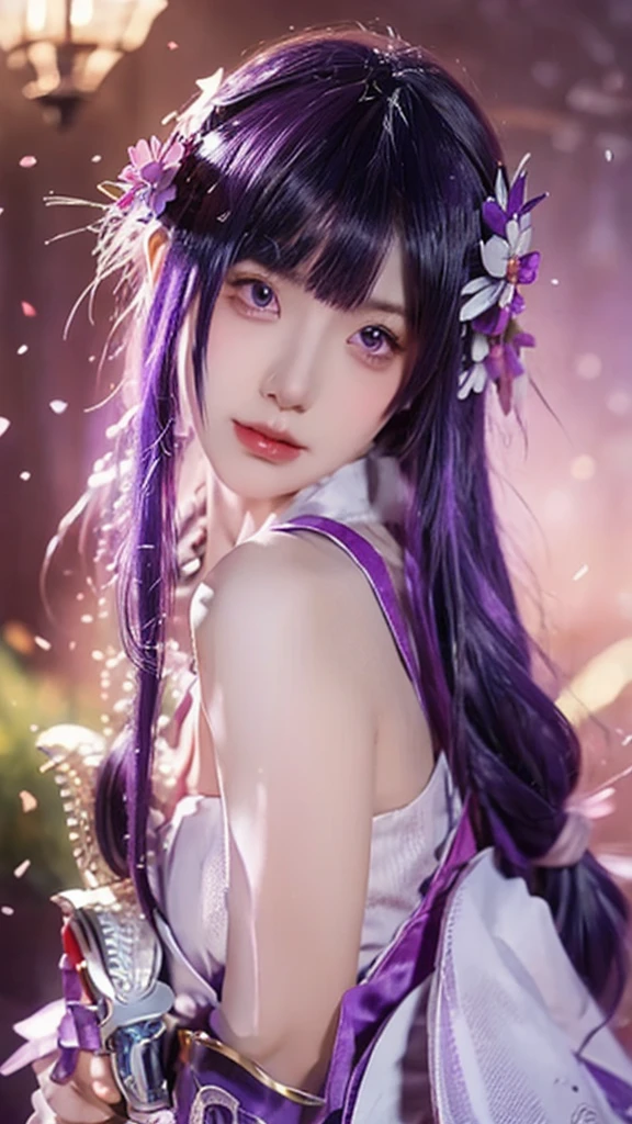 anime girl with purple hair and a sword in her hand, 2. 5 d cgi anime fantasy artwork, detailed digital anime art, beautiful fantasy anime, anime fantasy artwork, smooth anime cg art, advanced digital anime art, anime fantasy illustration, beautiful alluring anime woman, anime art wallpaper 8 k, stunning anime face portrait, anime art wallpaper 4k