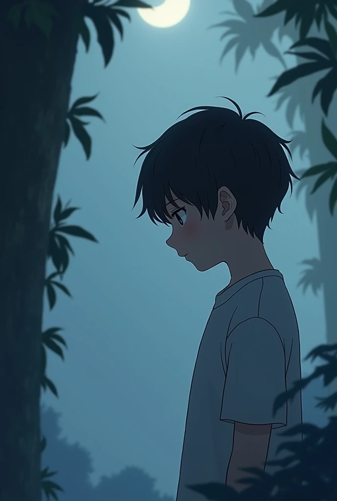 Alhamdulillah hillazi ahyana badama amatana wa ilaiyhi nushoor... (Add this capttion make anime wallpaper with low brightness and the boy's background is only shown and there's a scenario