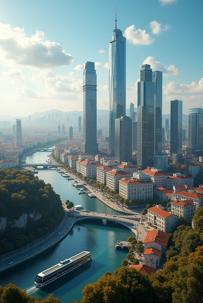Create the image of the most beautiful city in Portugal where one can excel in the technology space 