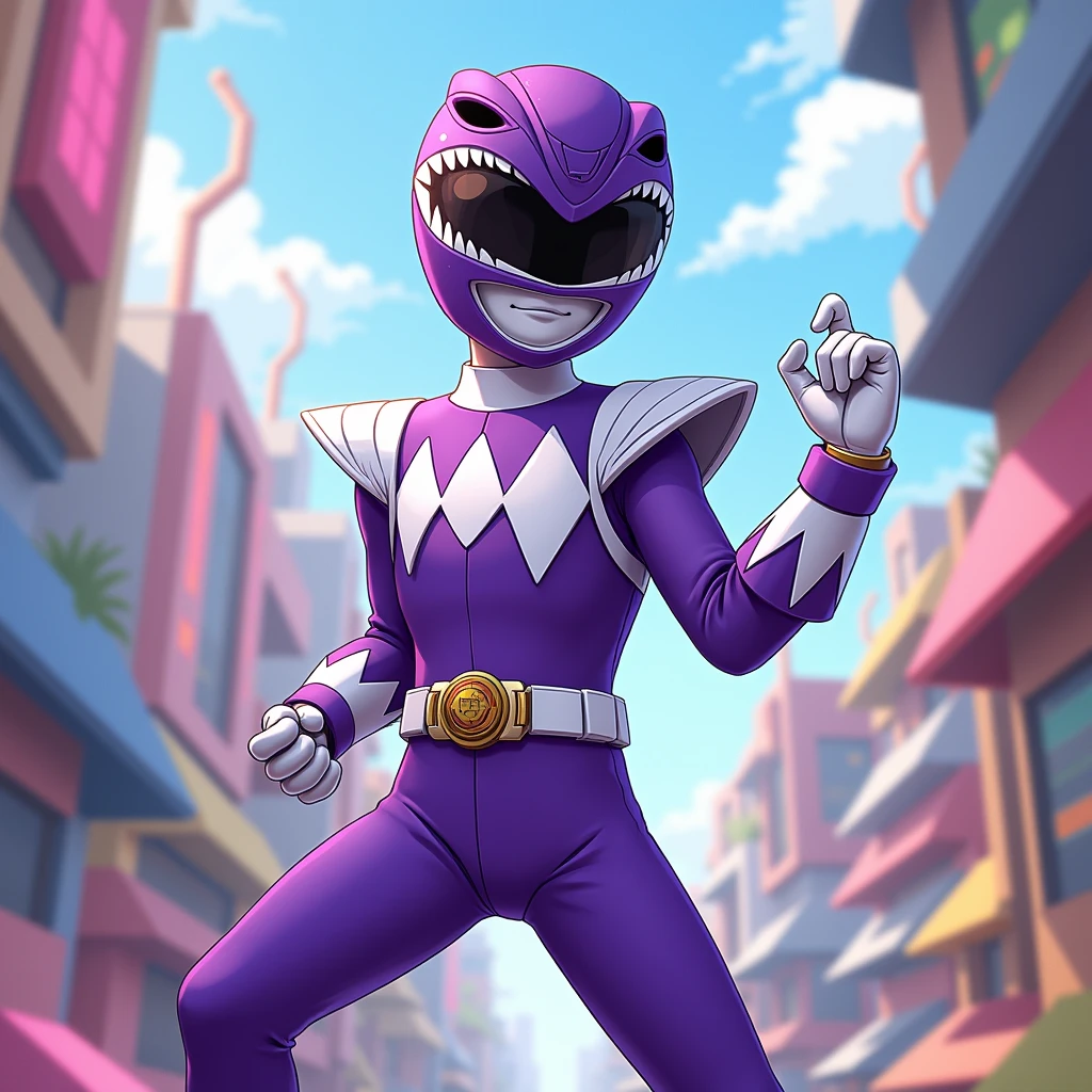 power rangers cute purple male