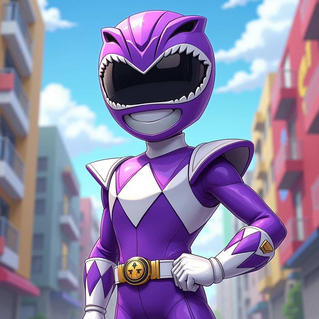 power rangers cute purple male