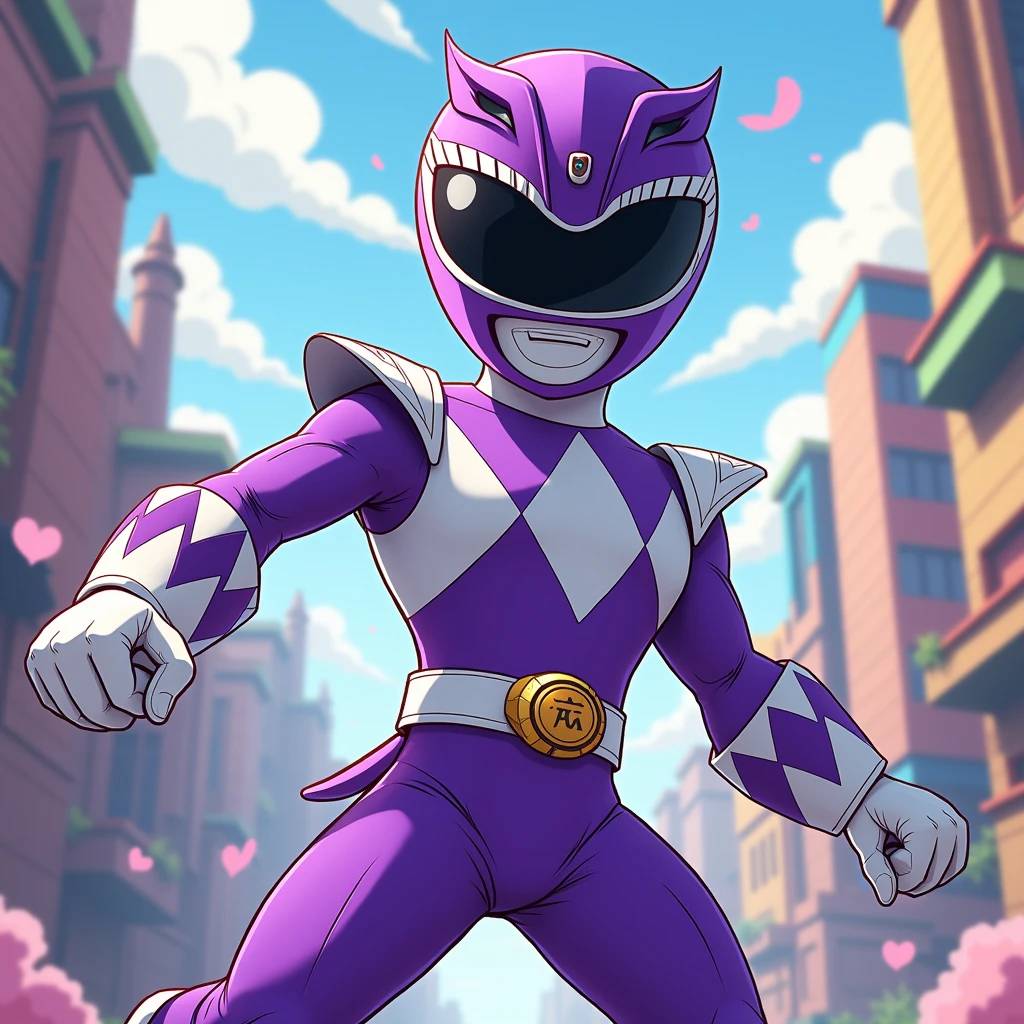power rangers cute purple male