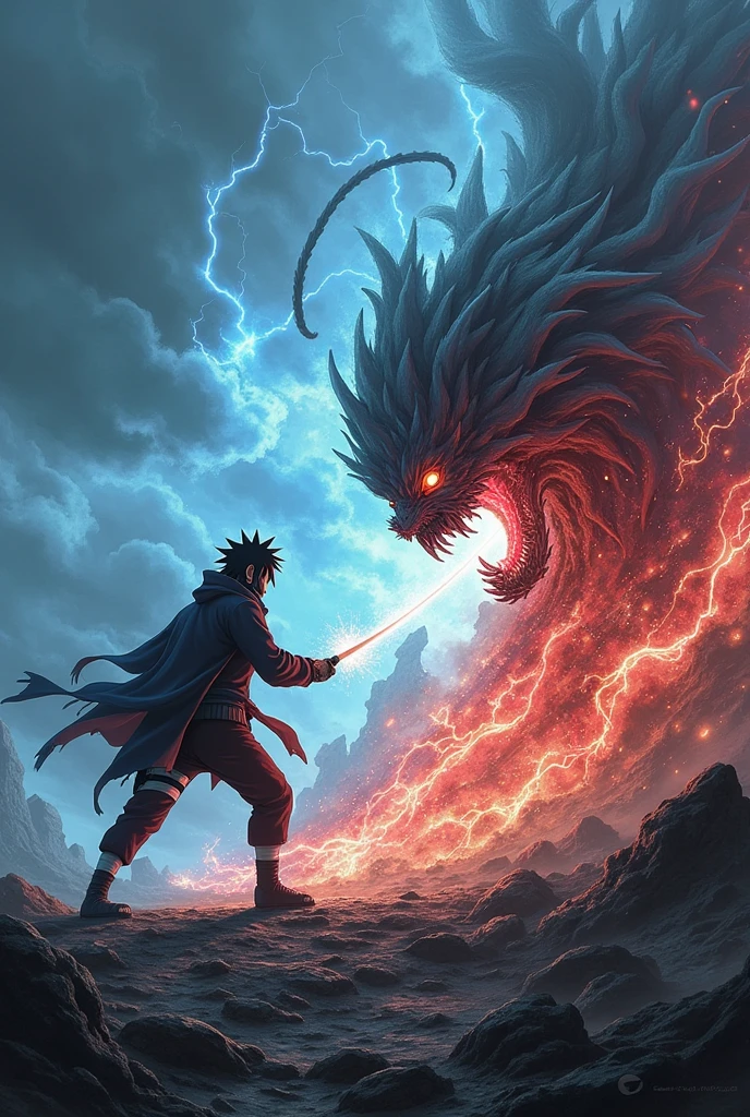 Kakashi fighting Satoro Gojo