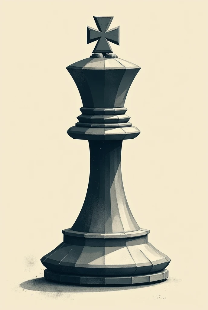 avant-garde art image, analytical cubism on a chess pawn