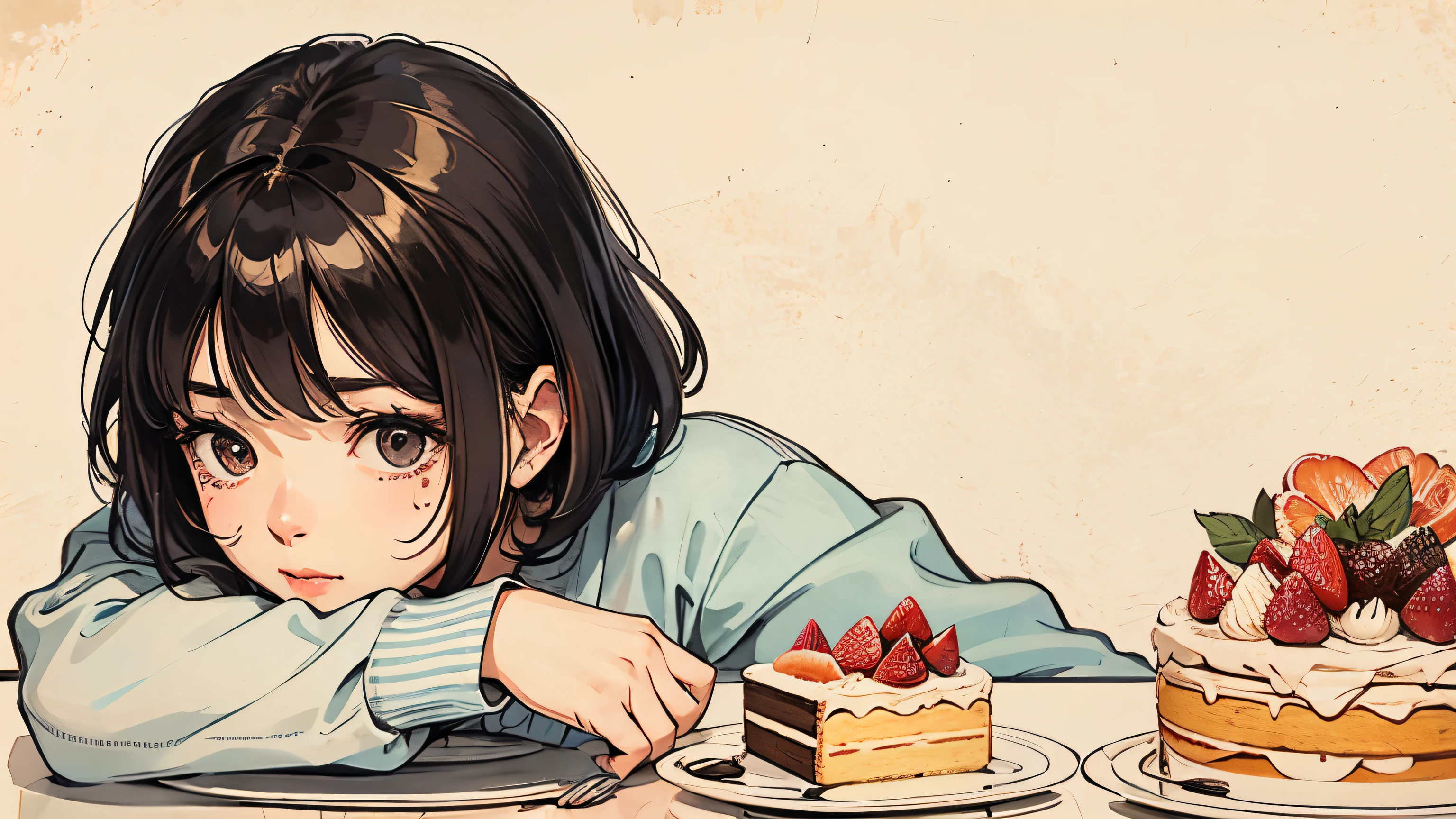 Bob Girl,Emotional,cake,1 person,