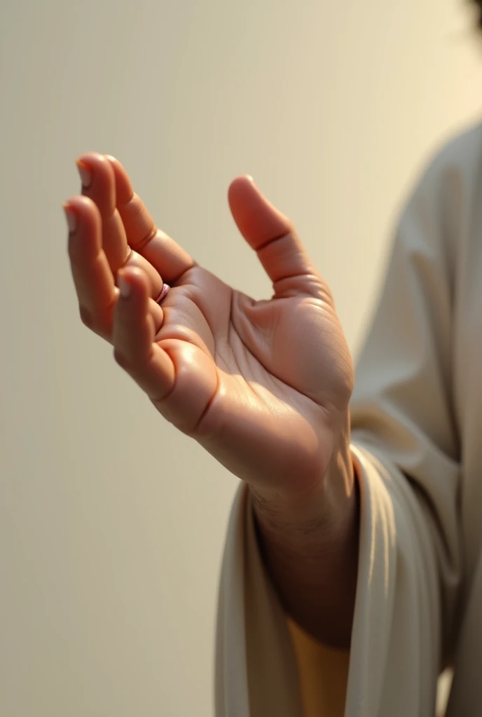 hand of jesus, realisitic, extended