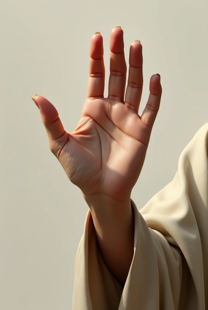 hand of jesus, realisitic, extended